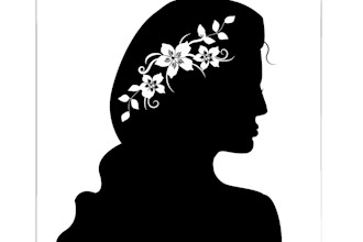 draw black and white line art, stencil art, silhouette