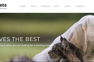 design highly profitable pet shopify pet store pet website dropshipping website