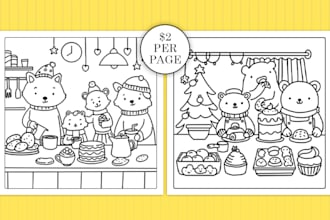 draw cute cozy bold and easy coloring book pages for amazon