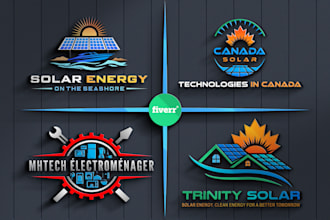 do solar, electrical, energy, plumbing modern logo design