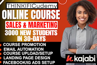 do online udemy course promotion online course kajabi teachable course promotion