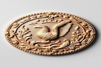 sculpt 3d coin model 3d medallion coin 3d wood carve cnc design for 3d printing