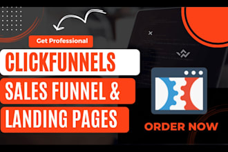 build clickfunnels landing page, sales funnel website in click funnel