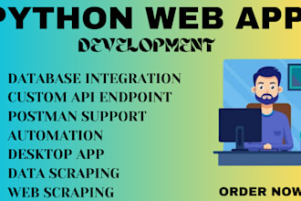 develop web app with flask, django, fastapi,API, python web app, HTML, css