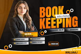 setup, catchup, cleanup, bank reconciliation quickbooks online and bookkeeping