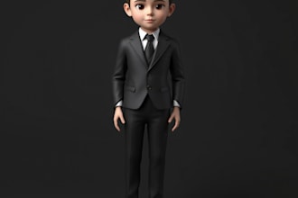 do 3d toy, cartoon character, 3d doll, 3d figure, teddy bear, chibi, 3d printing