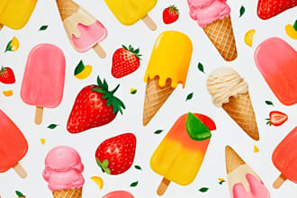 create unique seamless summer pattern