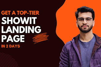 create a top tier showit landing page