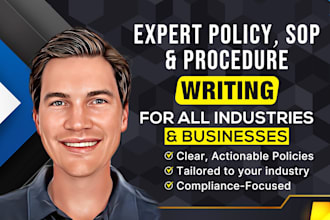 develop policies, procedures, operations manual, sop for any industry with nda