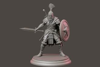 sculpt 3d miniature, warhammer, 3d statue, tabletop for 3d printing, game