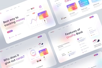 create fintech website design, fintech app, fintech landing page ui ux design