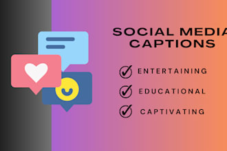 write social media captions for your posts