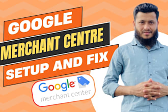 professionally set up and fix your google merchant center account and feed issue