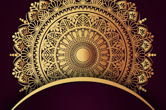 create a luxury pattern mandala logo design for you
