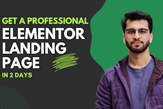 create a top tier elementor landing page