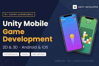 do unity mobile game development and design