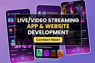 develop live streaming app live streaming website video streaming app website