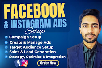 run facebook, instagram and meta ads campaign for sales and lead, fb ads
