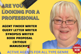 write professional, query letter, synopsis, book proposal, pitch literary agents