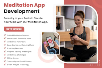 develop native fitness mobile app, meditation mobile app for health and fitness