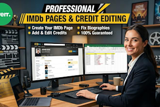 create, add credits on imdb page for you