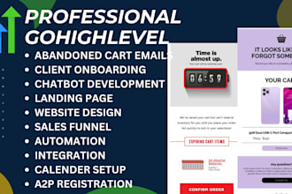 create abandoned cart email and SMS sequences on gohighlevel for ecommerce