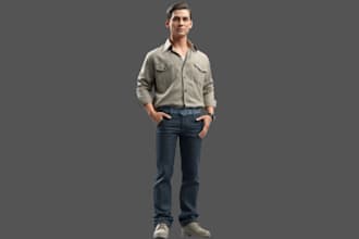 sculpt 3d figure, action figure, 3d miniature, 3d toy,  for 3d printing, game