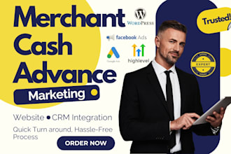 set up mca leads sales funnel, business loan lead mca leads mca website with CRM