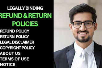 draft refund and return policies, terms of use