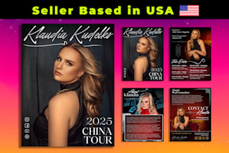 design a top level media kit, epk, press kit, or one sheet