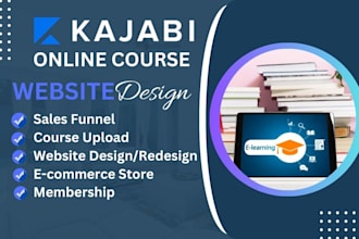 design kajabi sales funnel landing page online course website coaching website