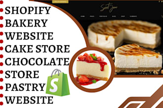 design bakery shopify store chocolate website pastries bakery cookie store