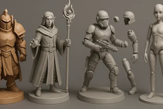 3d miniature warhammer, dnd, star war, action figure toy game board game bjd