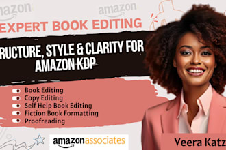 copy edit, developmental, and structure edit self help ebook, memoir, for amazon