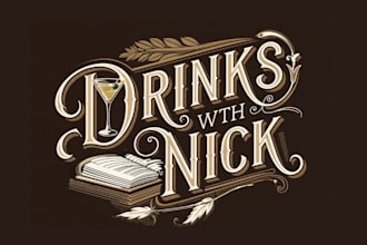 make amazing genuine drink logo with nick podcast