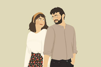 draw a minimalist portrait illustration for you