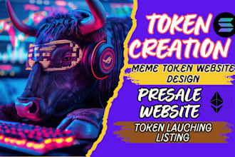 create solana memecoin website token listing coin listing on cmc ico presale