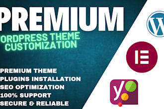 install wordpress theme, theme forest, elementor pro and wordpress plugins