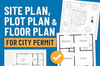 create site plan plot plan floor plan for city permit