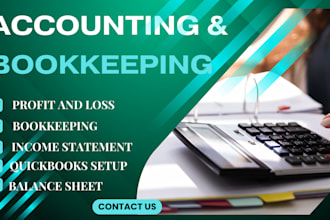 accounting and bookkeeping, financial statements, bank reconciliation, cash flow
