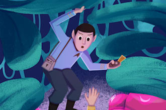 draw your favorite character in a cartoonish style