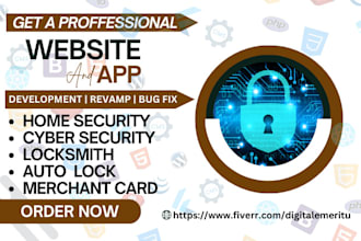 create home security cybersecurity locksmith auto  car lock repair website app