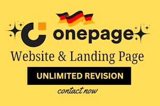 design redesign website or landingpage with onepage dot io