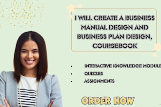 create business powerpoint presentation, instructional manual, PDF workbook