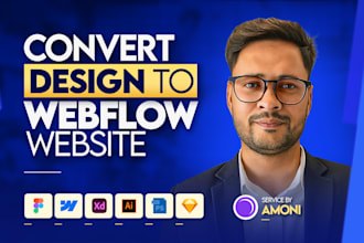 convert figma PSD xd ai sketch design to webflow website