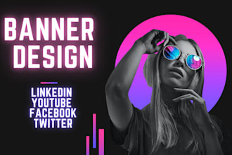 do create linkedin youtube facebook ads logo and banner