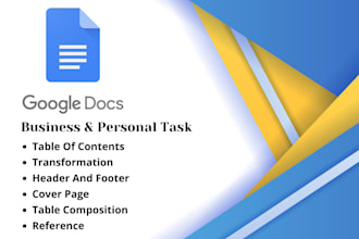 design, modify and format your google docs in 12 hours