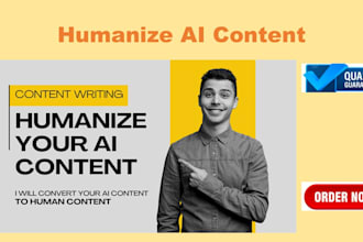 humanize ai content and proofread and edit