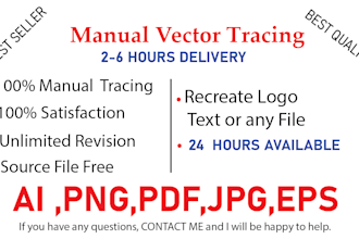 do manual vector tracing recreate logo or image in vector