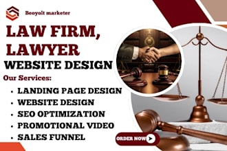 design high converting law firm, lawyer, attorney and notary website design